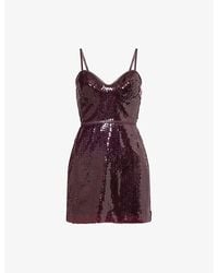 David Koma - Sweetheart-Neck Sequin-Embellished Mini Dress - Lyst