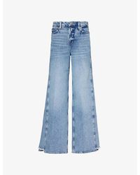 GOOD AMERICAN - Good Skate Relaxed-fit Wide-leg High-rise Stretch-denim Jeans - Lyst