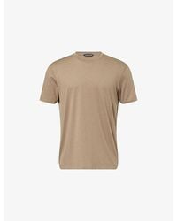 Tom Ford - Crewneck Short-Sleeves Woven T-Shirt - Lyst