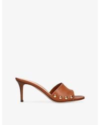 Gianvito Rossi - Avelin 70 Studded Leather Mules - Lyst