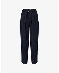 Isabel Marant - Celia Pleated Linen-Blend Trousers - Lyst