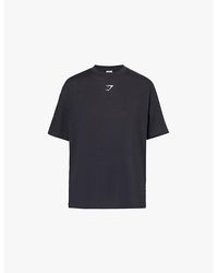 GYMSHARK - Gs Power Brand-Print Oversized-Fit Cotton-Jersey T-Shirt - Lyst