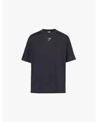GYMSHARK - Gs Power Brand-Print Oversized-Fit Cotton-Jersey T-Shirt - Lyst
