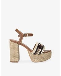 Carvela Kurt Geiger - Nola Woven Platform Sandals - Lyst