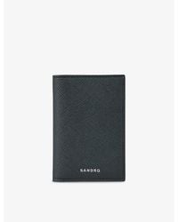 Sandro - Logo-Embossed Faux-Leather Card Holder - Lyst
