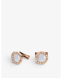 BVLGARI - 18Ct Rose- And Mother-Of-Pearl Cufflinks - Lyst