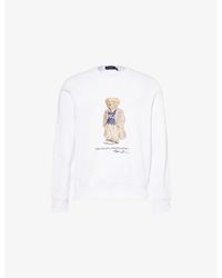 Polo Ralph Lauren - Working Bear Graphic-Print Cotton-Jersey Sweatshirt - Lyst