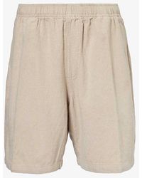 Obey - Easy Relaxed Brand-patch Linen-blend Shorts X - Lyst