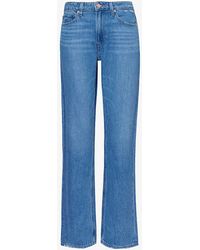 PAIGE - Noella Straight-leg Mid-rise Denim-blend Jeans - Lyst
