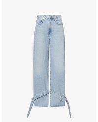 Agolde - Self-Tie Tapered-Leg Denim Jeans - Lyst