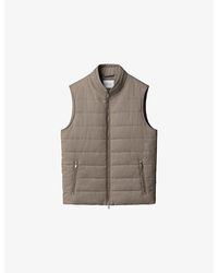 Eton - Flannel Zip Wool Vest - Lyst