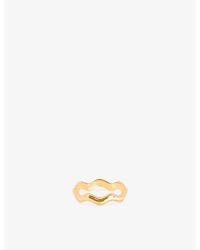 Astrid & Miyu - Ripple-Plated Sterling Band Ring - Lyst