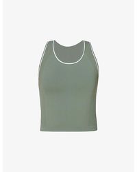 Sweaty Betty - Athlete Crop Seamless Stretch-Woven Gym Vest Top - Lyst