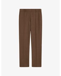 JOSEPH - Gabardine Coleman Straight-Leg Mid-Rise Stretch-Woven Trousers - Lyst