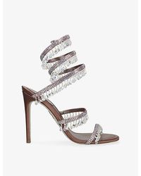 Rene Caovilla - Chandelier 105 Satin Sandals - Lyst