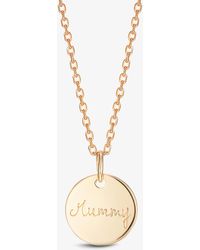Merci Maman Personalised Gemstone 18ct Yellow-gold Brass And Moonstone Pendant Necklace - Metallic