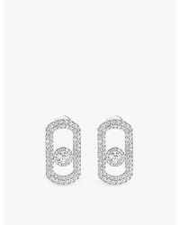 Messika - So Move Pavé 18Ct And 1.3Ct Diamond Earrings - Lyst