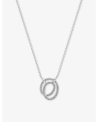 Sif Jakobs - Spirale Due Rhodium-Plated Sterling And Cubic Zirconia Pendant Necklace - Lyst