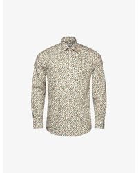 Eton - Printed Regular-fit Cotton-blend Shirt - Lyst
