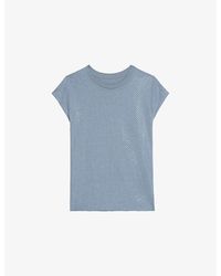 Zadig & Voltaire - Cloe Rhinestone-Embellished Cotton-Jersey Tank Top - Lyst