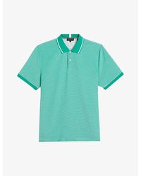 Ted Baker - Ellerby Striped Woven Polo Shirt - Lyst