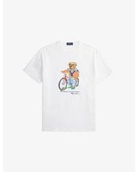 Polo Ralph Lauren - Bike Polo Bear Printed Cotton T-Shirt - Lyst