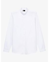 The Kooples - Curved-Hem Slim-Fit Cotton Shirt - Lyst