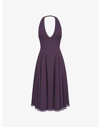 House Of Cb - Solada Halter Georgette Woven Sundress Xs (D-E Cup) - Lyst
