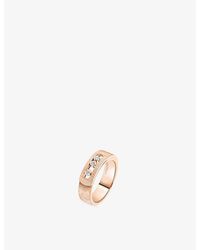Messika - Move Noa Chiseled 18Ct And 0.1Ct Diamond Ring - Lyst