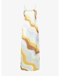 4th & Reckless - Serra Graphic-Pattern Satin Maxi Dress - Lyst