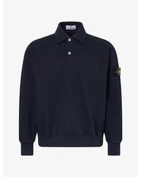 Stone Island - Tubular Oversized Polo Cotton Fleece Sweatshirt - Lyst