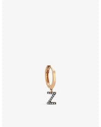 La Maison Du Couturier - Selda Initial Z 14Ct Rose- And Diamond Single Earring - Lyst