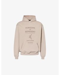 Represent - Horizon Graphic-print Cotton-jersey Hoody X - Lyst