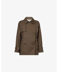 Max Mara - Double-Breasted Water Repellent Cotton-Blend Trench Coat - Lyst