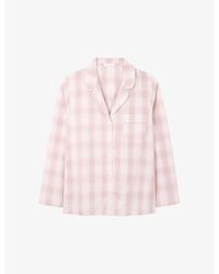 The White Company - Relaxed-fit Checked Organic-cotton Pyjama Shirt X - Lyst