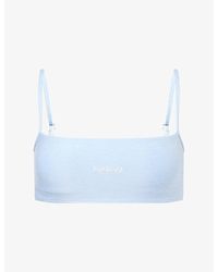 Cheap Monday - Olympic Embroidered Stretch-Jersey Sports Bra - Lyst