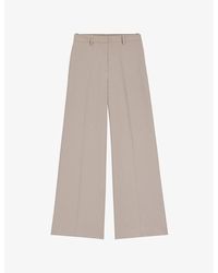 HUGO - Wide-Leg High-Rise Stretch-Woven Trousers - Lyst