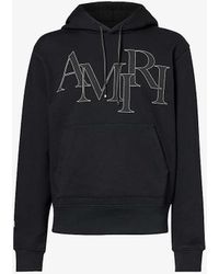 Amiri - Logo-appliqué Cotton-jersey Hoody - Lyst