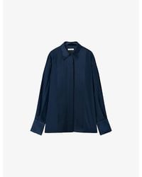 JOSEPH - Childs Satin-Panel Silk Blouse - Lyst