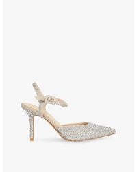 Dune - Confident Woven Heeled Sling-Back Courts - Lyst