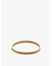 Monica Vinader - Essential 18Ct-Plated Vermeil Sterling- Bangle Bracelet - Lyst