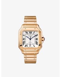 Cartier - Crwgsa0074 Santos De 18Ct Rose- Large Automatic Watch - Lyst