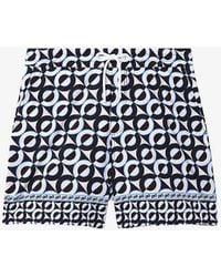 Reiss - Fitzroy Graphic-print Stretch Recycled-polyester Swim Shorts - Lyst