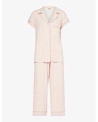 Eberjey - Gisele Abstract-pattern Stretch-jersey Pyjamas - Lyst