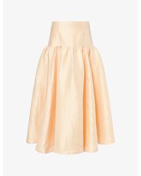 Sister Jane - Alma Gathered Satin Maxi Skirt - Lyst