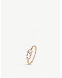 Messika - Move Uno 18ct Rose-gold And Diamond Ring - Lyst