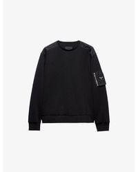 Prada - Re-Nylon Patch Crewneck Cotton-Jersey Sweatshirt - Lyst