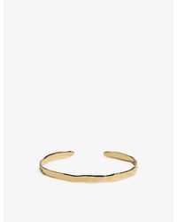 Monica Vinader - Siren Muse Slim 18Ct- Vermeil Bracelet Cuff - Lyst