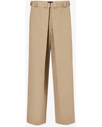 Givenchy - Pleated Slip-pocket Mid-rise Wide-leg Woven Trousers - Lyst