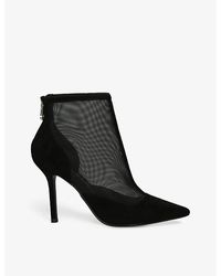 Carvela Kurt Geiger - Allure Heeled Mesh And Suede Ankle Boots - Lyst